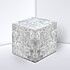 Note cube made from white paper with concrete print
