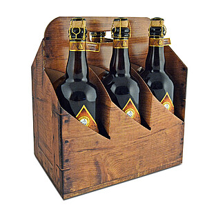 Carrying carton Rustikal with wood look