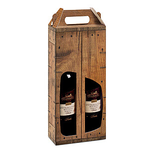 Carrying cartin Rustikal with wood look
