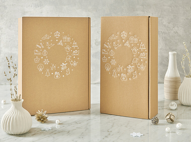 bottle wine gift carton Simply Christmas