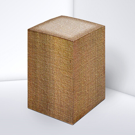 Note cube made from white paper with linen print