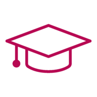 Icon, graduation mortarboard