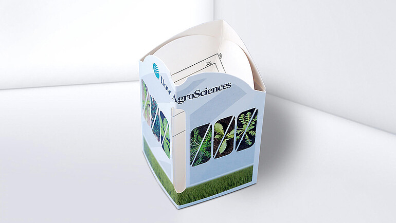 Cardboard measuring cup with individual design