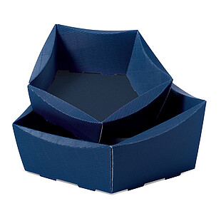 Pentagonal flute Royal gift basket dark blue