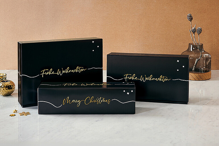 wine bottle gift carton Weihnachtsgrüße