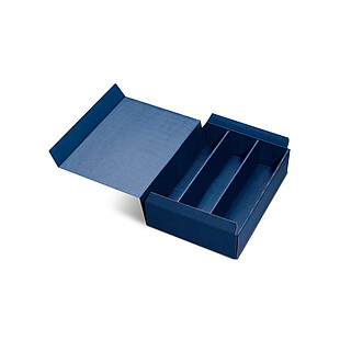Wine gift carton flute darkblue/darkblue