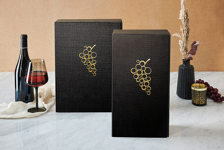 wine bottle gift carton Weintrauben