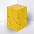 Note cube made from white paper with cheese print