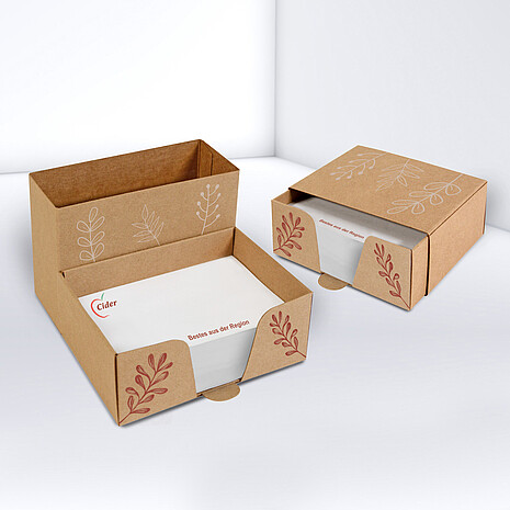 PURE notes cardboard box with sleeve