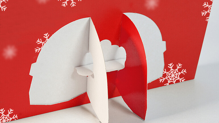 Cardboard stand on the back