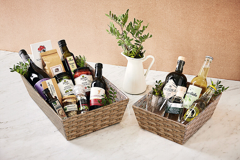 square gift basket Geflecht