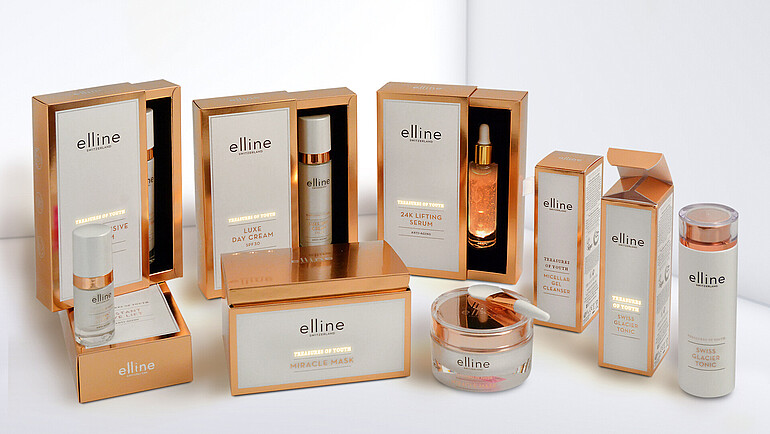 Folding boxes for cosmetic products in various sizes and shapes