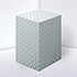 Note cube made from white paper with chequer plate print