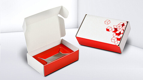 Product packaging with inlay model by Karl Knauer